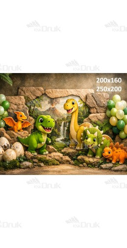 Tło fotograficzne „Dinozaury dla dzieci w prehistorycznej krainie” | UB_775